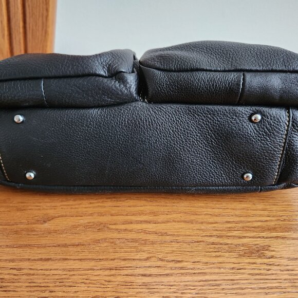 AIMEE KESTENBERG BLACK GENUE PEBBLED LEATHER  HANDBAG - Picture 13 of 14